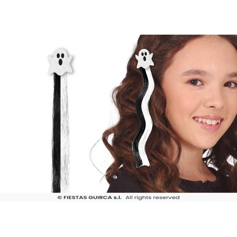 Mechon fantasma blanco y negro 40 cm