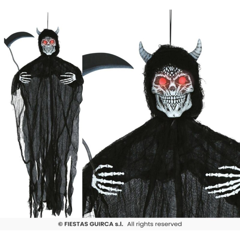 Colgante esqueleto demonio luz son 130cm
