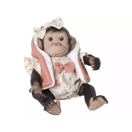 Muñeca Mono Reborn de 35 cm con Chaleco 