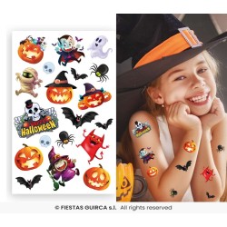 TATUAJES INFANTILES HALLOWEEN COLORIDOS