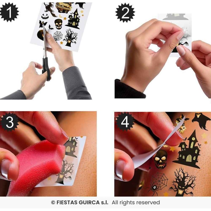 TATUAJES INFANTILES HALLOWEEN NEGROS