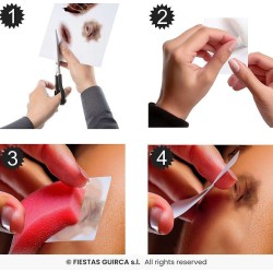 Tatuaje facial boca abrasiones 30x14cm 2