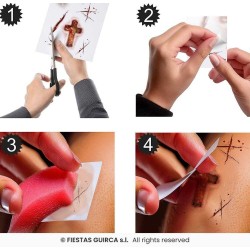 Tatuajes adhesivos heridas poseido 2