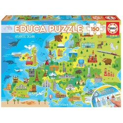 Puzzle 150 mapa europa  geopuzzles