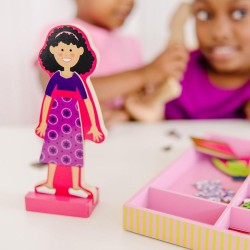 Muñecas Magnéticas De Madera Para Vestir 2