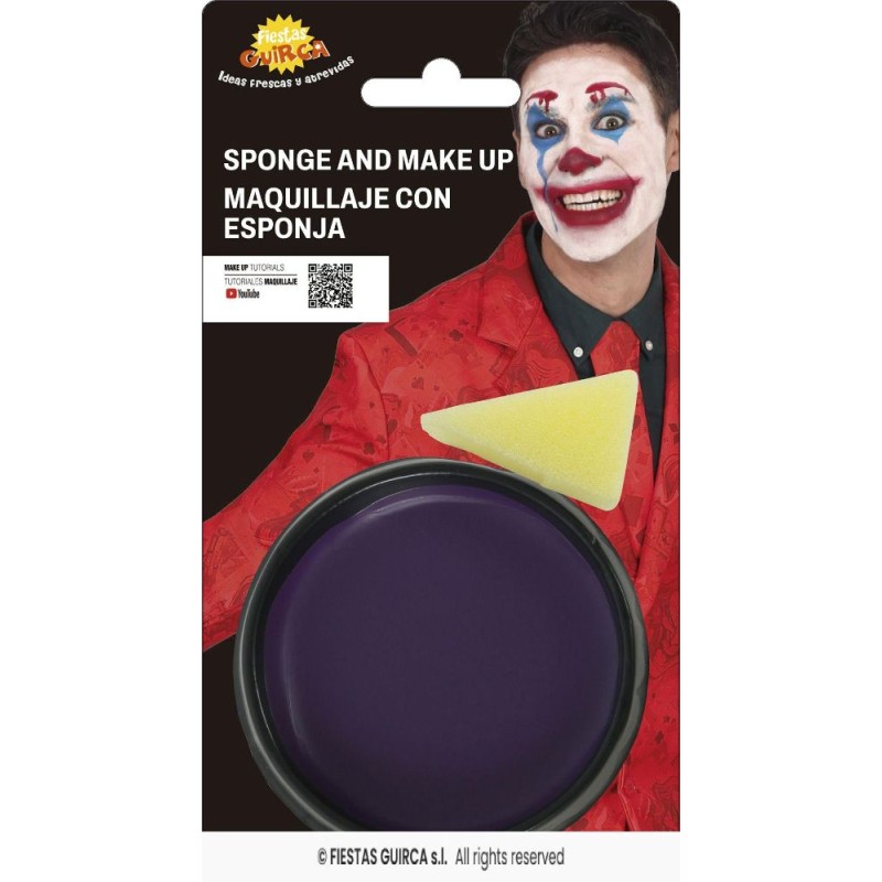 maquillaje con esponja morado