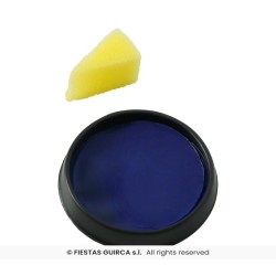 maquillaje con esponja azul oscuro 2