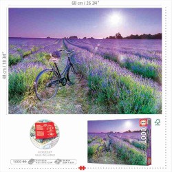 Puzzle 1000 bicicleta en campo de lavand 2