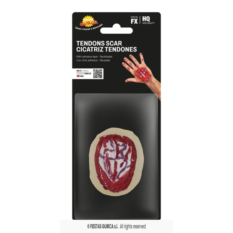 Cicatriz tendones mano 10 cms, latex