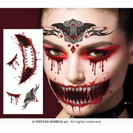 TATUAJE FACIAL VAMPIRO
