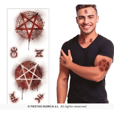 TATUAJE SATANICO 30X13 CMS