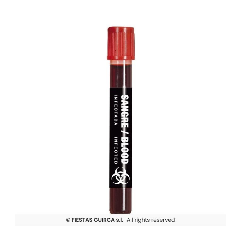 tubo de sangre decorativo 15 ml