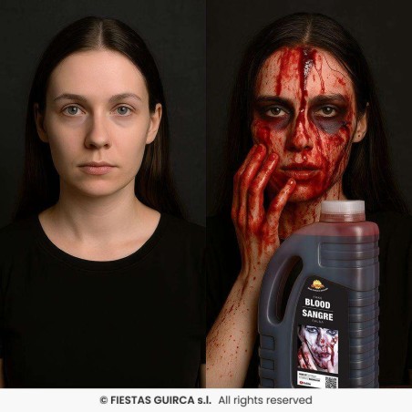 Bote grande de sangre artificial 1L