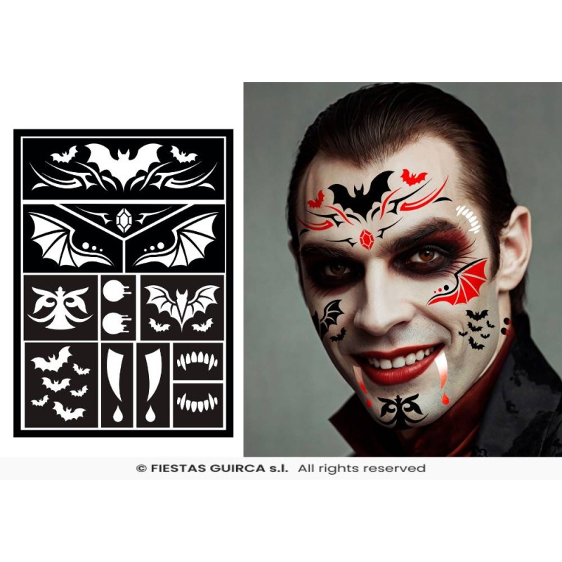 Plantilla maquillaje vampiro