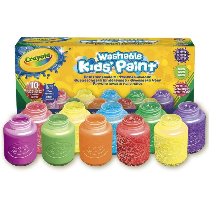 10 Botes Pintura Lavables Efectos Especi