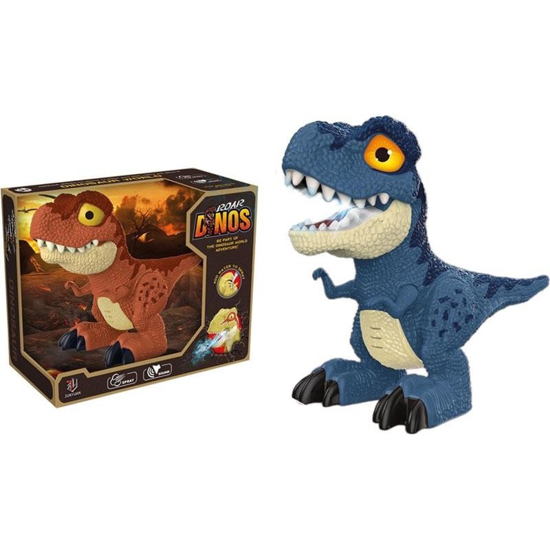 Dinosaurio Rex Marrón con Humo y Sonido