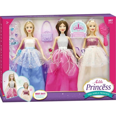 Set 3 Princesas – Muñecas de Moda con Ve