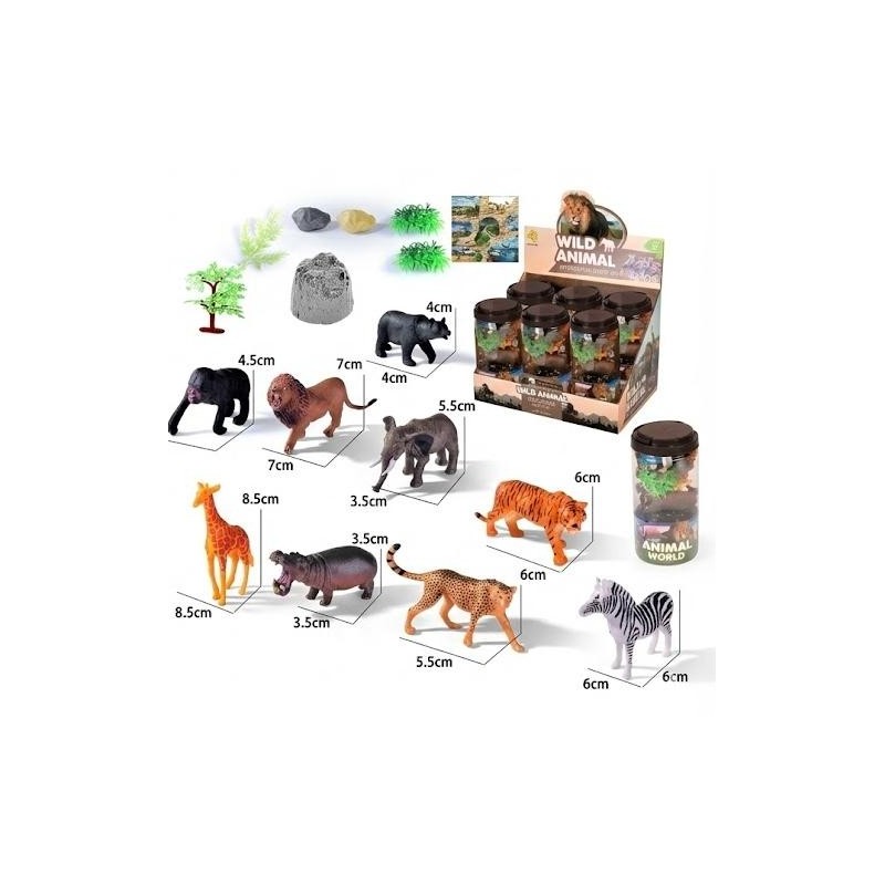 Bote Animales de la Selva – 16 Piezas