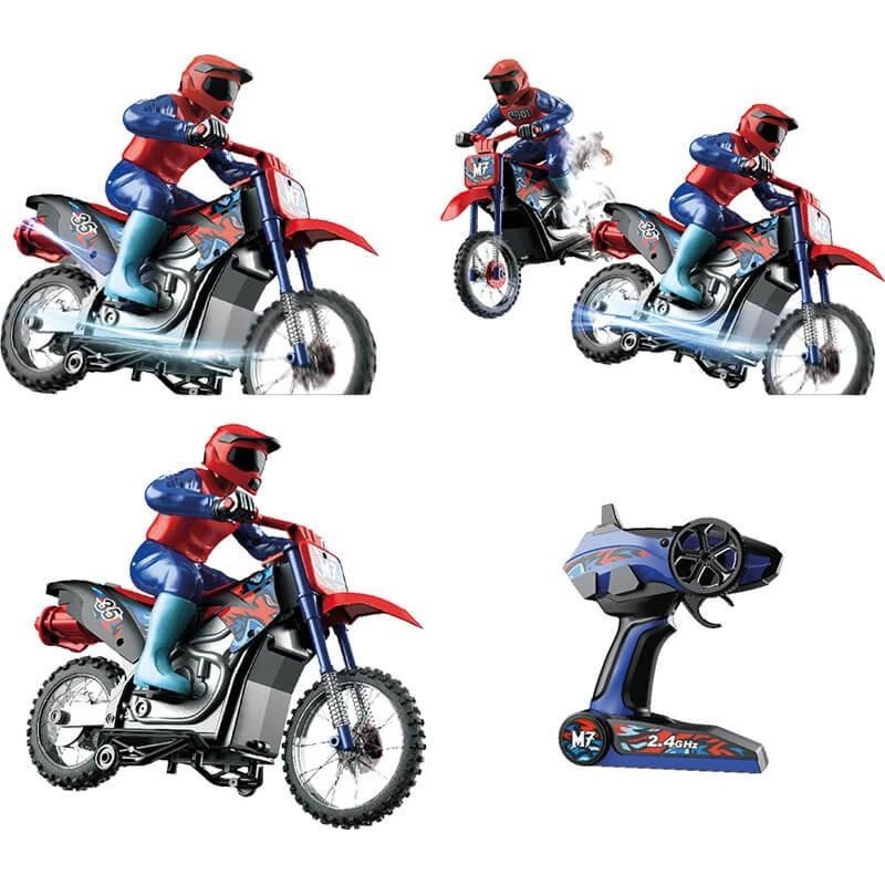 RC Moto Trail Gigante 35 cm con Luces y 