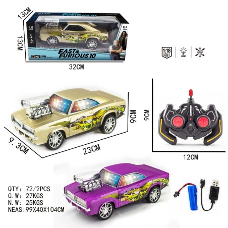 RC Coche Muscle Fast 1:18 con Motor Supe