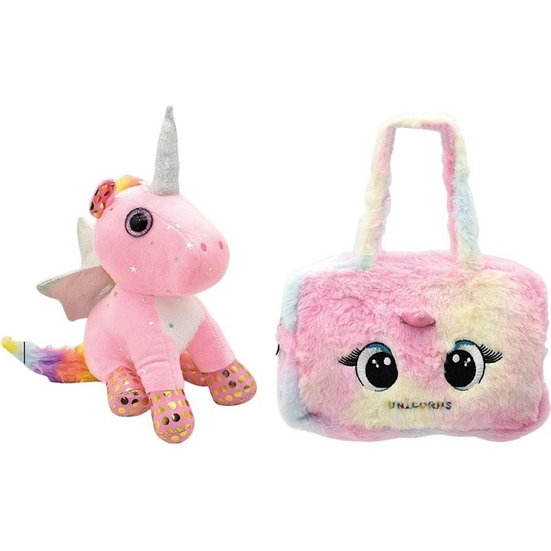 Bolso con Pony Unicornio 25 cm + Peluche
