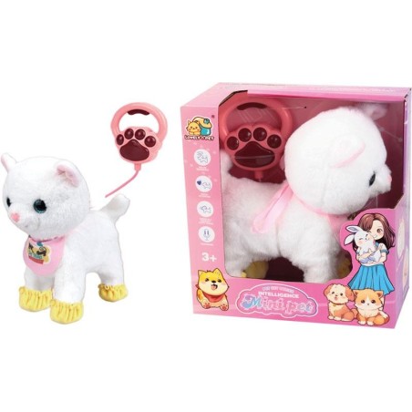 Gato Andador Con Correa Blanco
