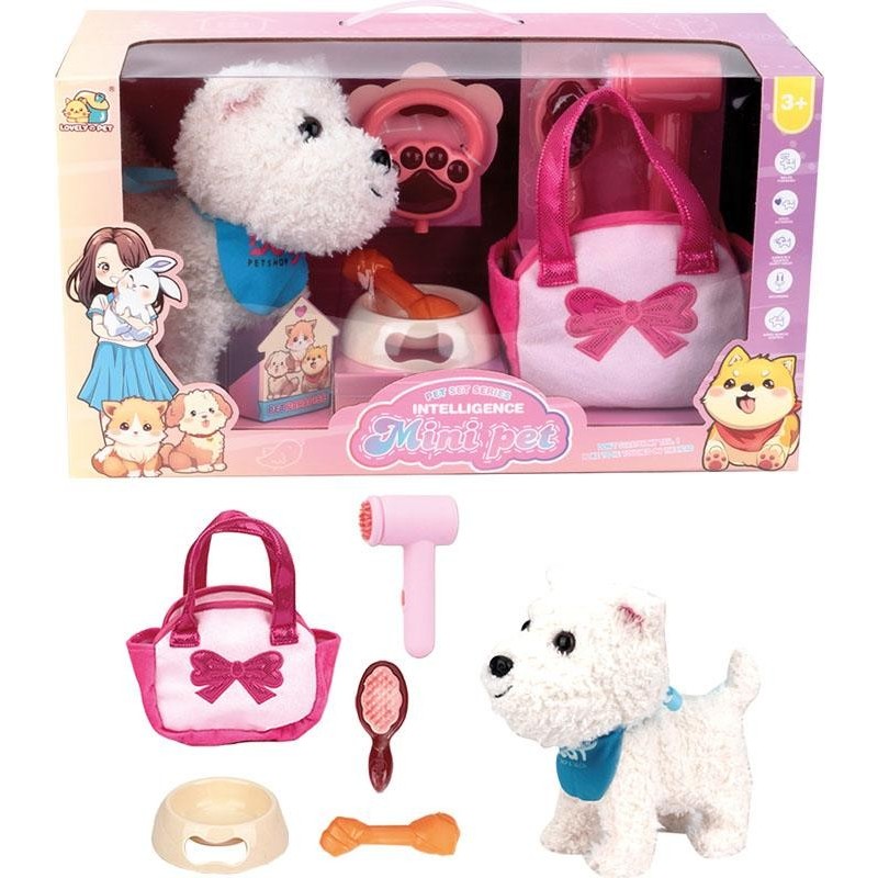 Perro Fosterrier con Accesorios y Bolso