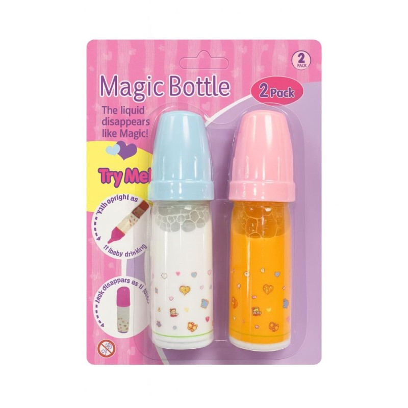 Pack 2 Biberones Mágicos 15 cm para Muñe