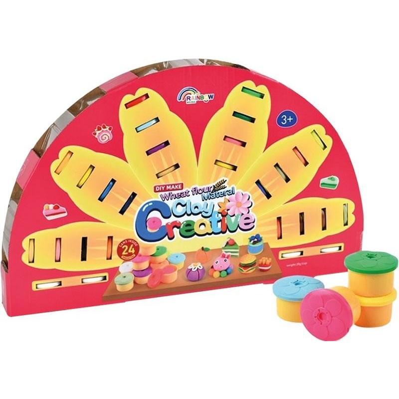 Caja 28 Botes de Plastilina Creativa 