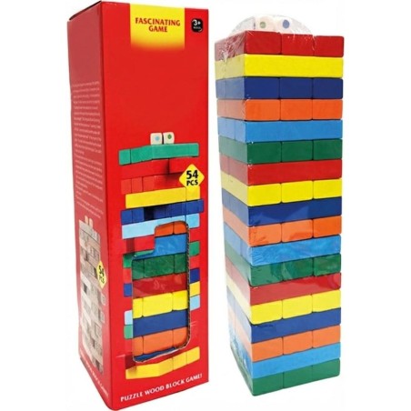 Jenga de Madera 54 Piezas – 29 cm