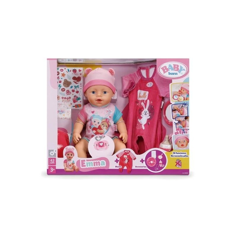 Baby Born - Emma con pelele y accesorios