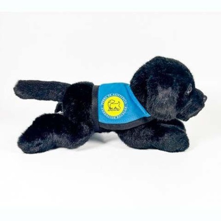 Peluche Perro Labrador Negro Con Chaleco