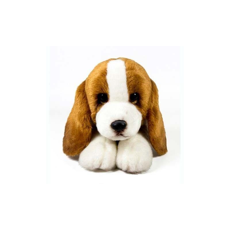 Peluche Basset Hound Tumbado 25cm.