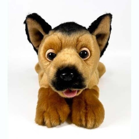 Peluche Pastor Alemán Tumbado 25cm.