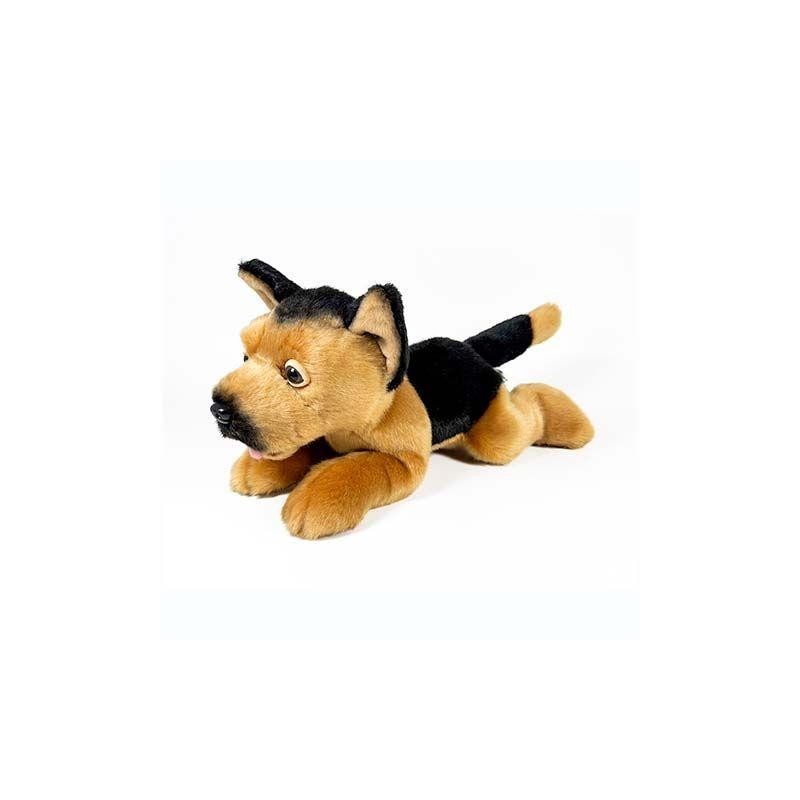 Peluche Pastor Alemán Tumbado 25cm.
