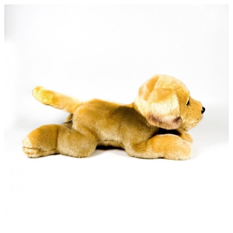 PELUCHE LABRADOR CANELA TUMBADO 25CM