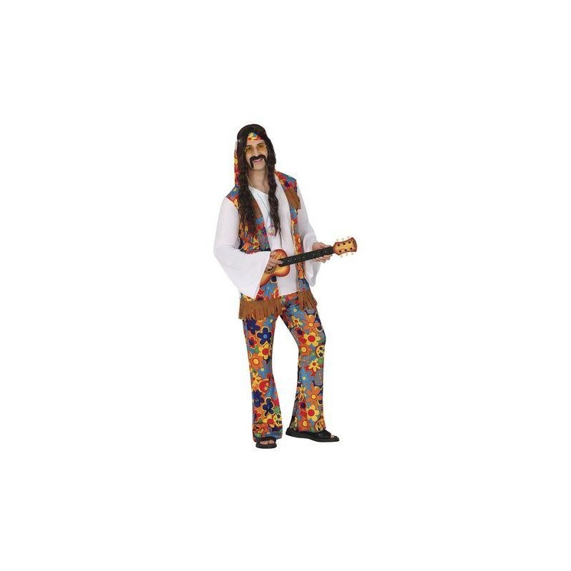 DISFRAZ FLOWER HIPPIE, ADULTO, 48 – 50 (