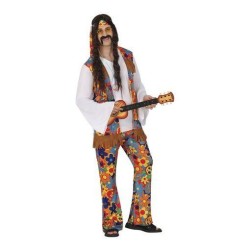 DISFRAZ FLOWER HIPPIE, ADULTO, 52 – 54 (