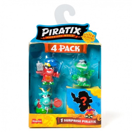 Piratix Golden Treasure Pack 4 figuras 