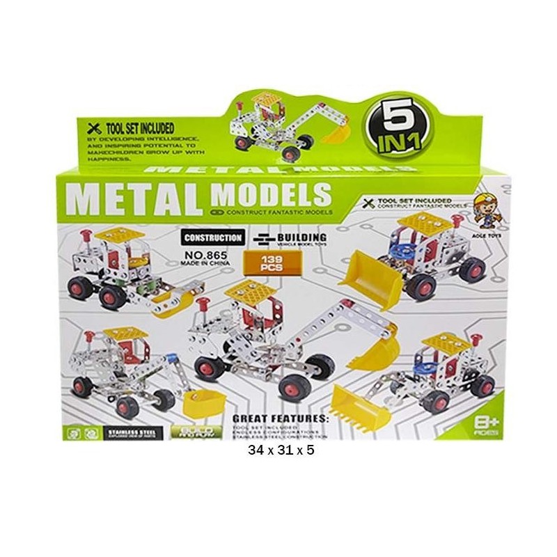 Caja Metal Vehiculos Construcci meccano
