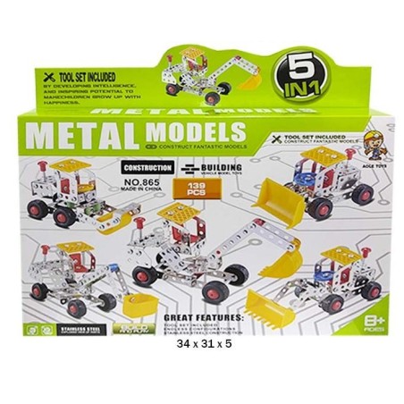Caja Metal Vehiculos Construcci meccano
