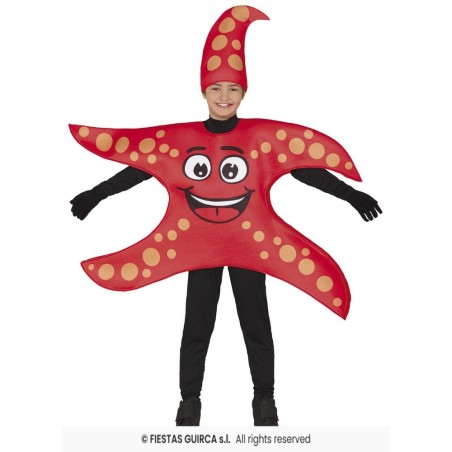 Disfraz estrella de mar roja 7-9 años