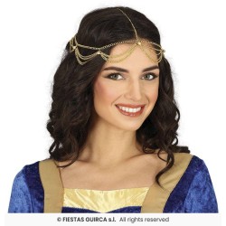 Diadema cadena oro metalica 2