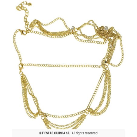 Diadema cadena oro metalica