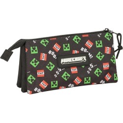 MINECRAFT - Portatodo Triple, Estuche