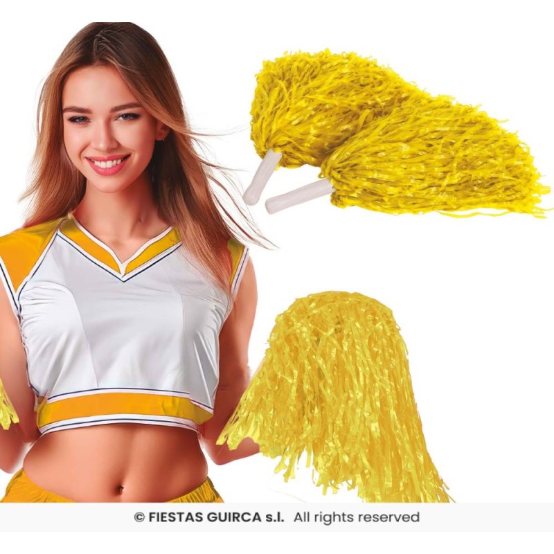 Carton 2 pom-pom amarillo 80 gr