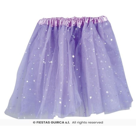 Tutu estrellas 30 cms lila morado
