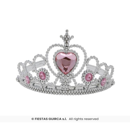 Diadema Princesa Plata rosa