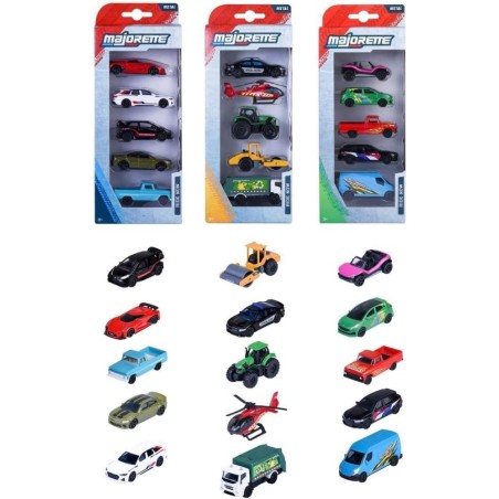 Set de 5 coches Street Cars Majorette