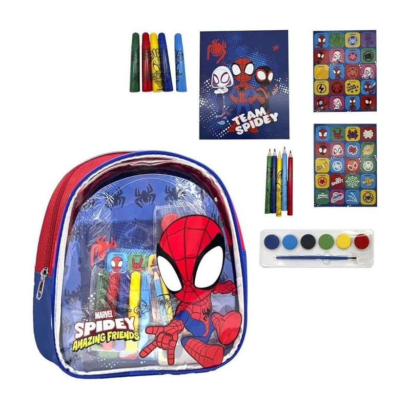 Set Coloreable Mochila Spidey